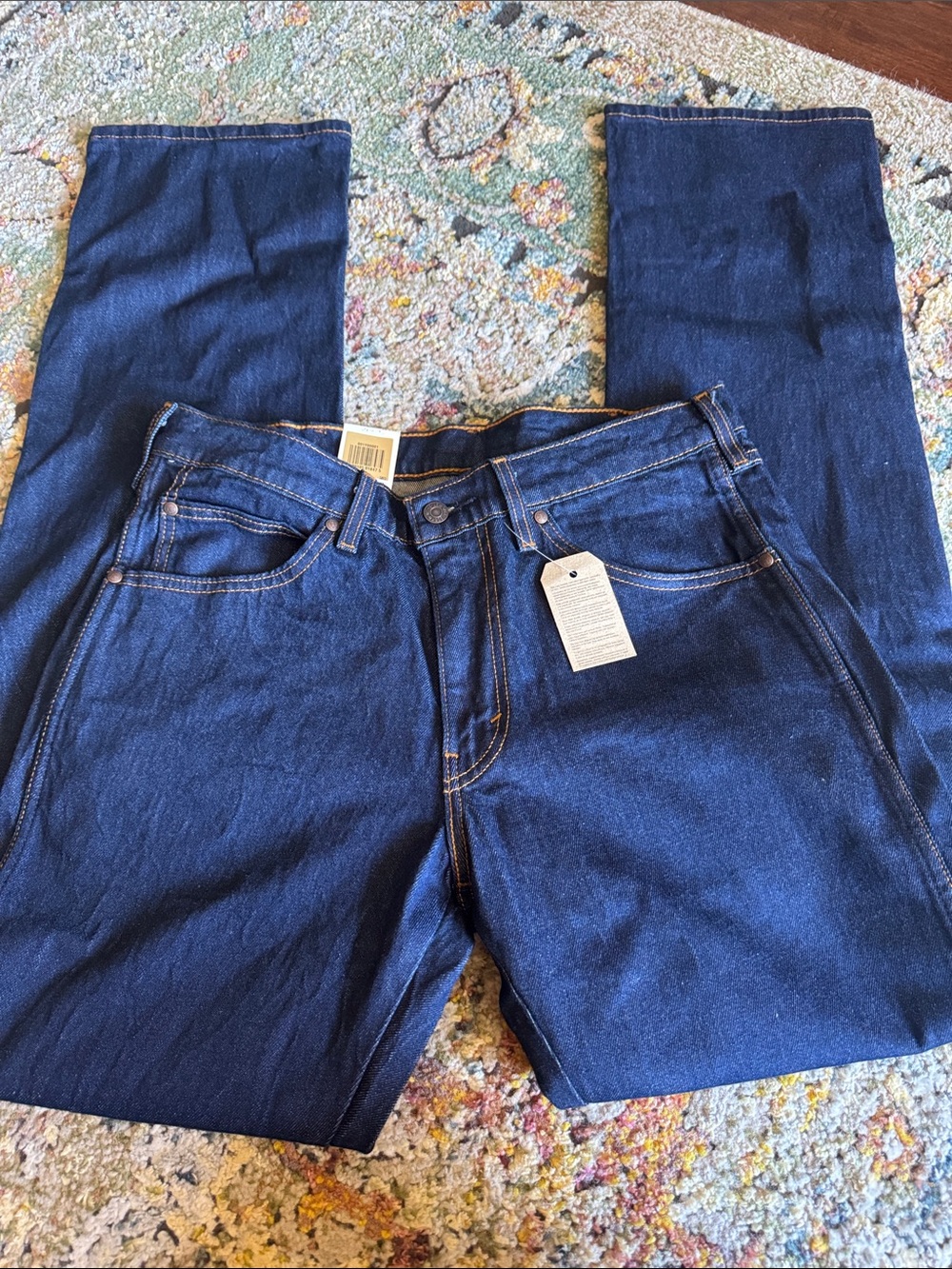 LEVI’S MENS 557 WESTERN STRAIGHT JEANS…32 x 36…FITS OVER BOOTS…STRETCH…NWT